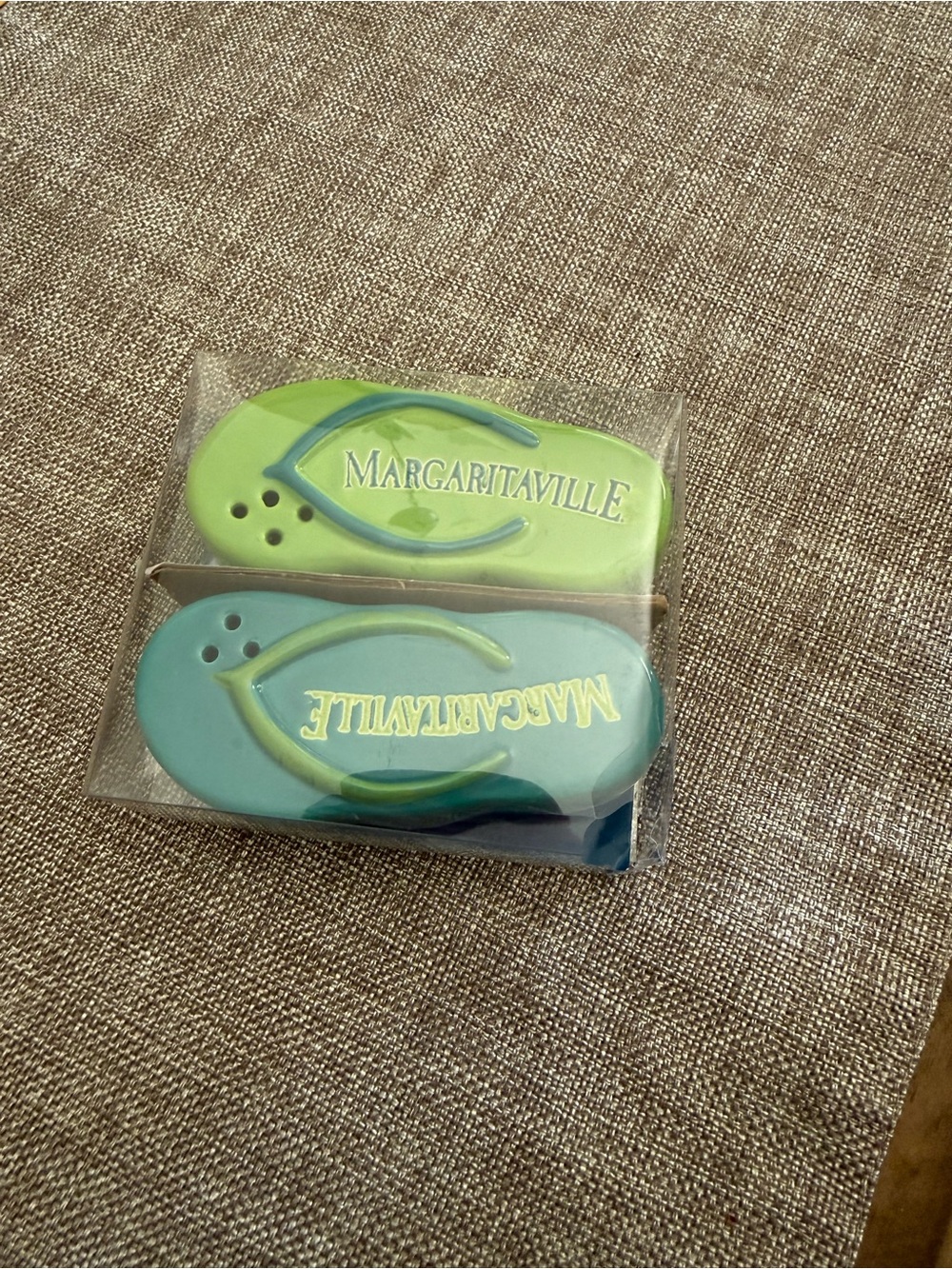 Margaritaville Salt & Pepper Shakers - Green & Teal